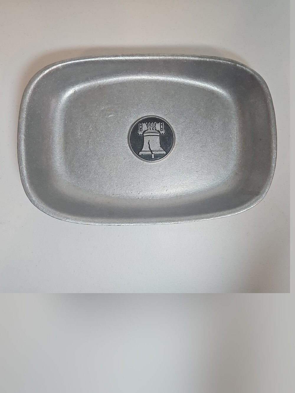 Vintage RWP Wilton Columbia, PA Pewter Platter Tray Catch All Decor Liberty Bell